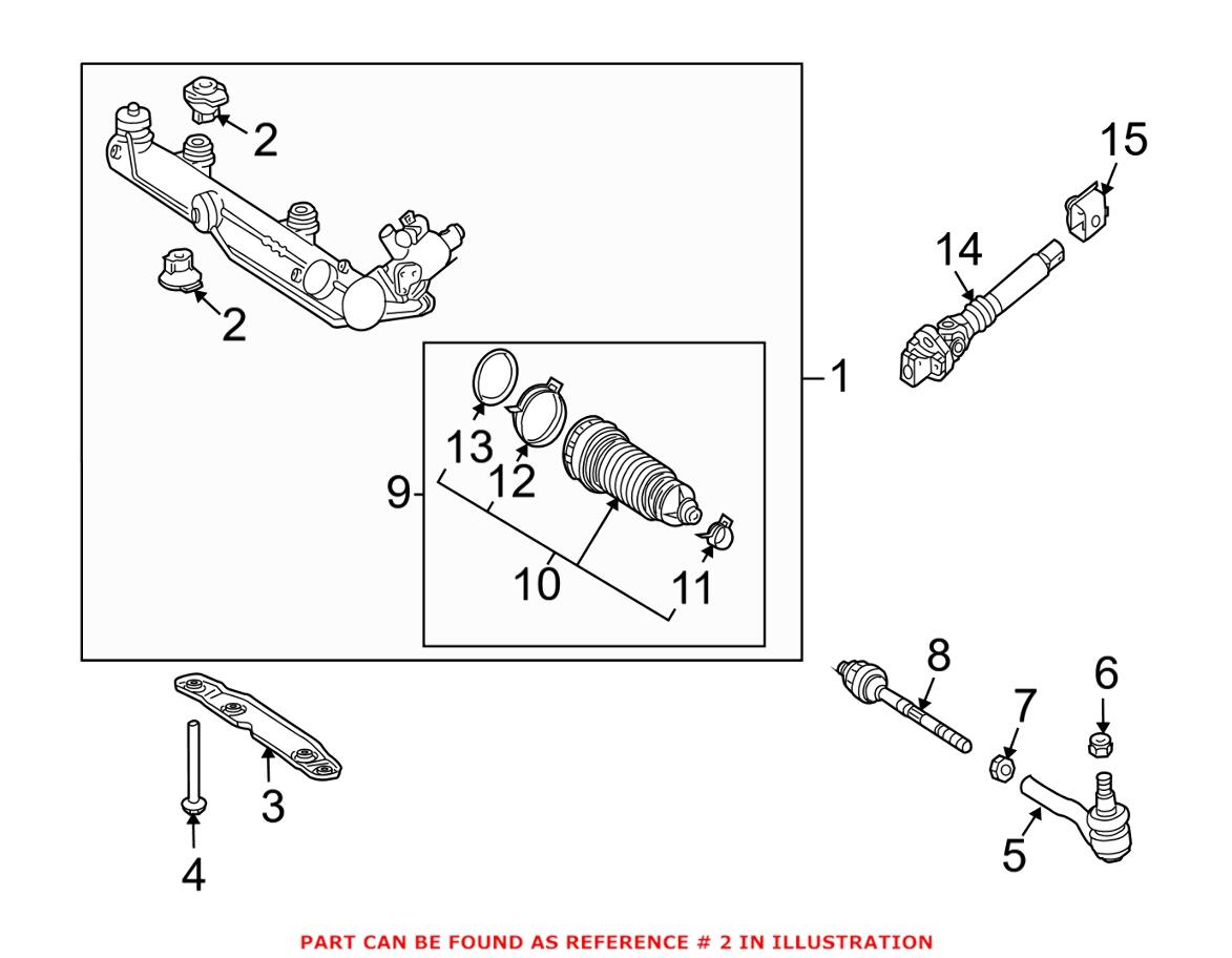 Mercedes Steering Rack Mount Bushing 2033330514